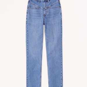 Abercrombie Ultra High Rise 90s Straight Jean Medium With Front Yoke